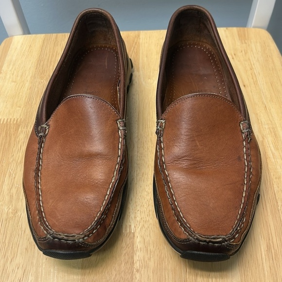 Allen Edmonds Boulder Venetian Driving 2-Tone Brown Loafer Shoes Men’s 9D main image 8